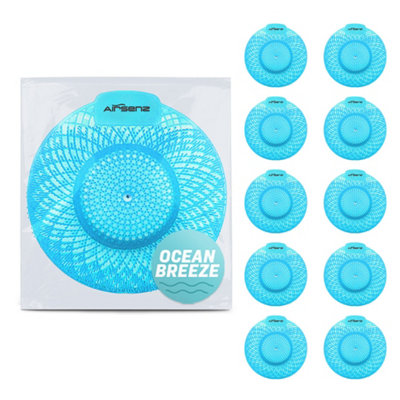 Airsenz Enzymatic Urinal Mats Ocean Breeze FragranceBox Of 10 from B&Q