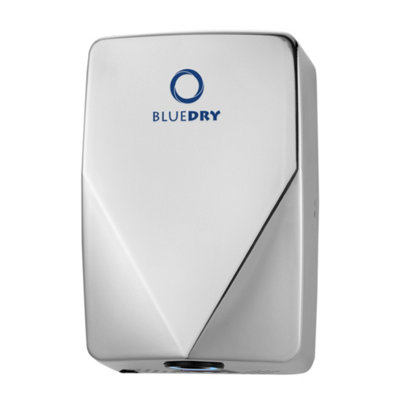Bluedry V-Edge Slim Compact Polished Steel Electric Hand Dryer 1Kw from B&Q