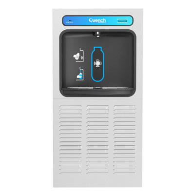 Quench Wall Mounted Mains Fed Water Bottle Filling Station DispenserBlack from B&Q