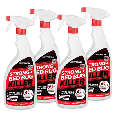 Critterkill Strong Bed Bug Killer Spray 4 X 1L from B&Q