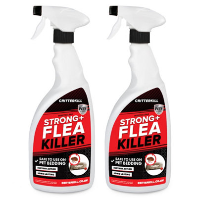 Critterkill Strong Flea Killer Spray 2 X 1LKills Fleas On Pet BeddingMattresses And Bedding from B&Q