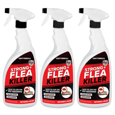 Critterkill Strong Flea Killer Spray 3 X 1LKills Fleas On Pet BeddingMattresses And Bedding from B&Q