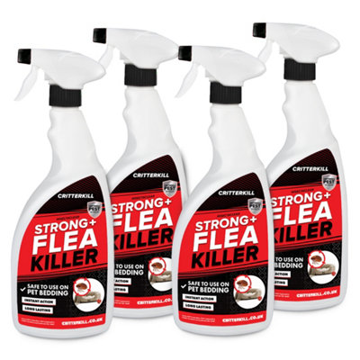 Critterkill Strong Flea Killer Spray 4 X 1L from B&Q