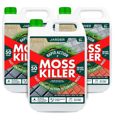 Jarder Rapid Action Moss Killer 3 X 5L from B&Q