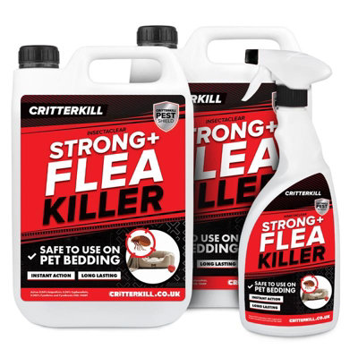 Critterkill Strong Flea Killer SpraySafe For Pet Bedding2 X 5L + 1L Trigger Spray from B&Q