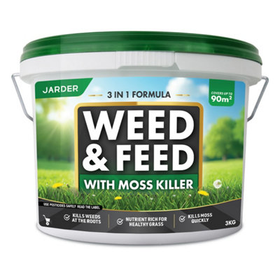 Jarder Weed And Feed Lawn Treatment 3KgKills Weeds And Moss In Grass from B&Q
