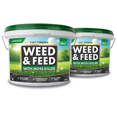 Jarder Weed And Feed Lawn Treatment 2 X 3Kg Kills Weeds And Moss In Grass from B&Q