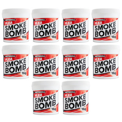 Critterkill Flea Killer Smoke Foggers 16G X 10 from B&Q