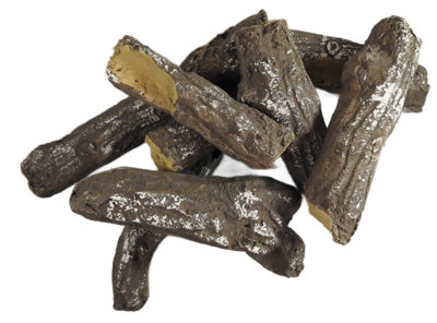 The Stove Wizard Gas Fire Replacement Ceramic Faux Logs Coals 8 Piece Log Set For GasLpgBio Ethanol & Electric Fires from B&Q
