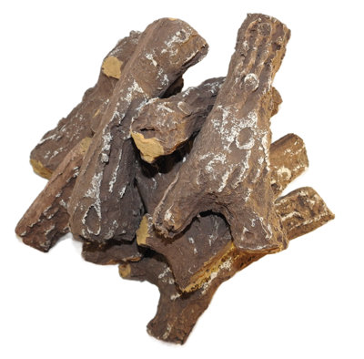 The Stove Wizard Delamere Ultra Hd 10-Piece Replacement Logs With Vermiculite For Gas FireLpgElectric & Bio Ethanol Burners from B&Q
