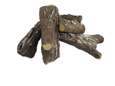 The Stove Wizard 5 Pc Ceramic Gas Fire Ceramic Log Coal Set Replacements For Gas Lpg Bio Ethanol Electric Fires from B&Q