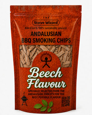 The Stove Wizard Andalusian Artisan Beech Wood Smoking Chips Premium Quality Bbq Smoker Chips For Gas Charcoal Grill 850G from B&Q