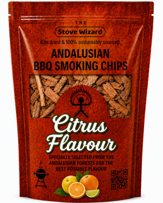 The Stove Wizard Andalusian Artisan Citrus Wood Smoking Chips Premium Quality Bbq Smoker Chips For Gas Charcoal Grill 850G from B&Q