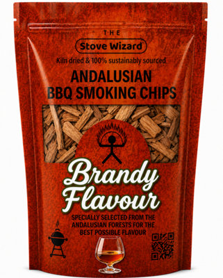 The Stove Wizard Andalusian Artisan Brandy Barrel Wood Smoking Chips Premium Quality Bbq Smoker Chips For Gas Charcoal Grill 850G from B&Q