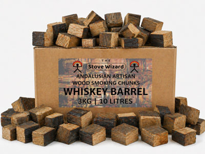 B&Q -  Whiskey Barrel Smoking Chunks Bbq Smokers 3Kg Natural