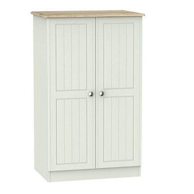 Como Ready Assembled Modern Matt Grey Oak Effect Double Wardrobe (H)1270mm (W)770mm (D)540mm