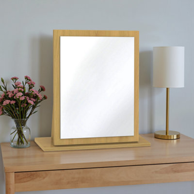 Swift Montana Oak Effect Rectangular Framed Mirror(H)51Cm (W)48Cm from B&Q