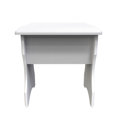 Windsor Stool In White Gloss (Ready Assembled) from B&Q