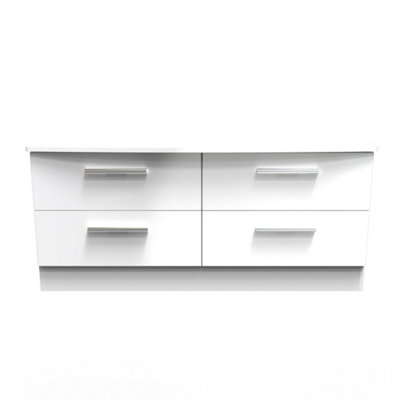 Harrow 4 Drawer Bed Box In White Gloss (Ready Assembled) from B&Q