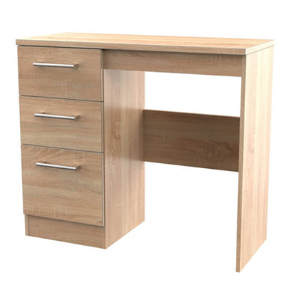 Brindisi Ready Assembled Oak Effect 3 Drawer Vanity Unit (H)795mm (W)930mm (D)415mm from B&Q