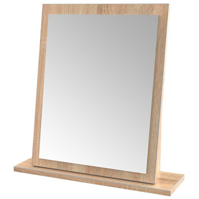 Brindisi Oak Effect Rectangular Freestanding Framed Mirror(H)50.5Cm from B&Q