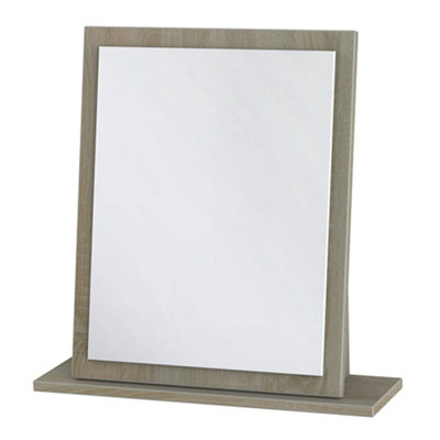 Oak Effect Rectangular Wall-Mounted Framed Mirror(H)50.5Cm (W)48Cm from B&Q