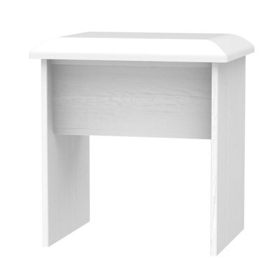 Stafford Stool In Signature White (Ready Assembled) from B&Q