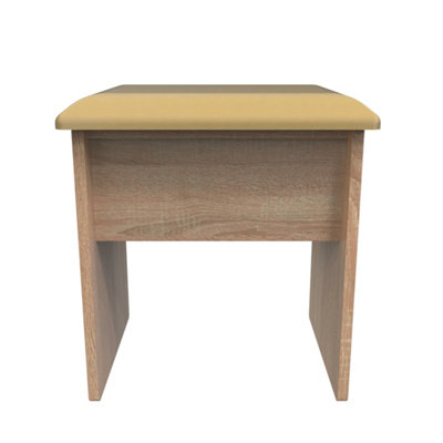 Stafford Stool In Bardolino Oak (Ready Assembled) from B&Q