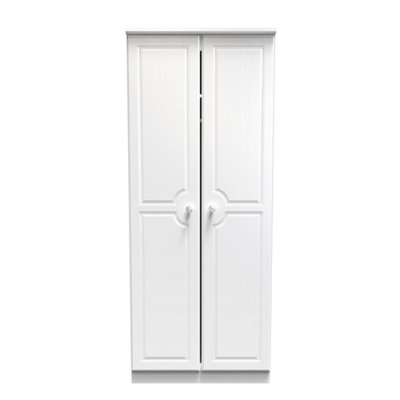 Kendal 2 Door Wardrobe In White Ash (Ready Assembled) from B&Q