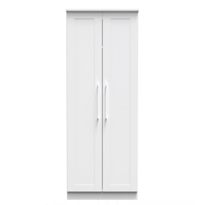 Ripon 2 Door Wardrobe In White Ash (Ready Assembled) from B&Q