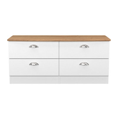 Welcome Furniture - Bed Box - Oak - White - 4 Drawer - Image 6