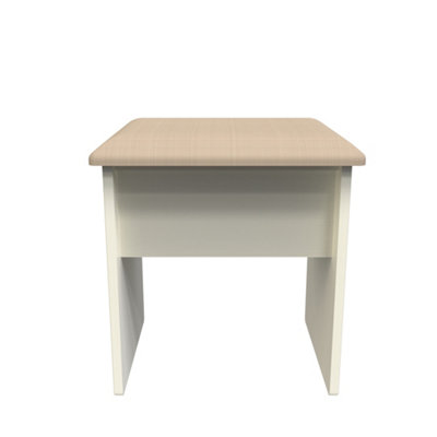 B&Q Lancaster Stool In & Oak (Ready Assembled) Cream