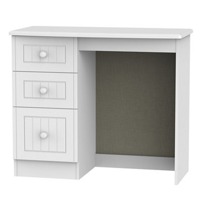 Vittoria Ready Assembled Matt White Vanity 3 Drawer Desk (H)795mm (W)415mm (D)415mm from B&Q