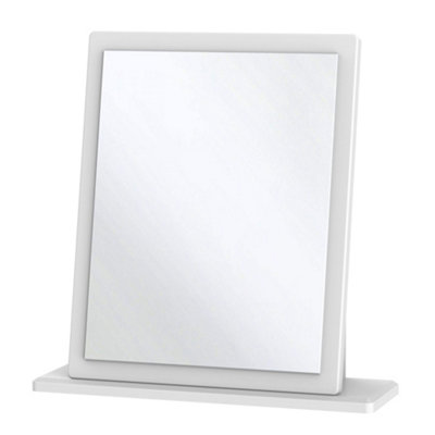 Vittoria White Rectangular Wall-Mounted Framed Mirror(H)50.5Cm (W)48Cm from B&Q