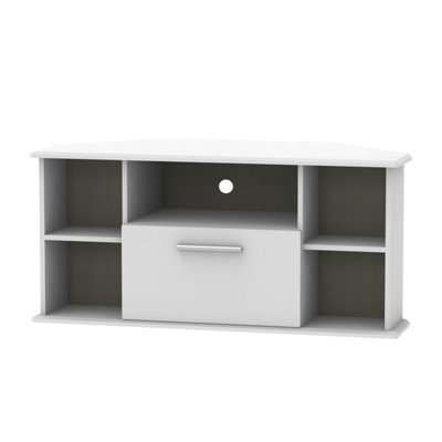 Harrow Corner Tv Unit In Grey Matt (Ready Assembled) from B&Q