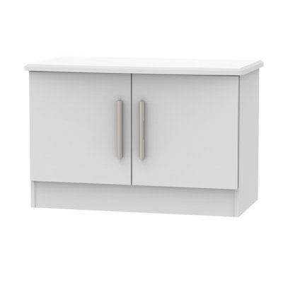 Harrow Compact 2 Door Tv & Media Unit In Grey Matt (Ready Assembled) from B&Q