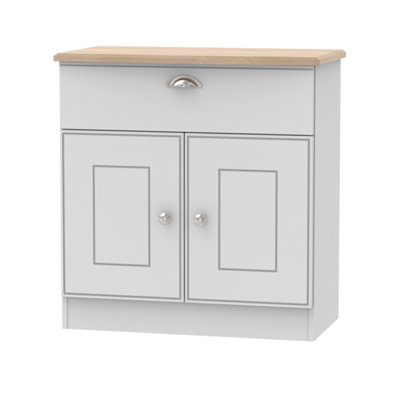 Albert 1 Drawer 2 Door Sideboard In Grey Matt & Oak (Ready Assembled) from B&Q
