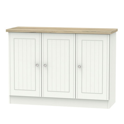 B&Q Ready Assembled & Oak Sideboard (H)790Mm (W)1120Mm White