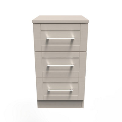 Ripon 3 Drawer Bedside Cabinet In Kashmir Ash (Ready Assembled) from B&Q