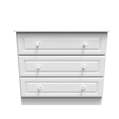 Stratford 3 Drawer Chest In White Ash (Ready Assembled) from B&Q