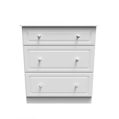 Stratford 3 Drawer Deep Chest In White Ash (Ready Assembled) from B&Q
