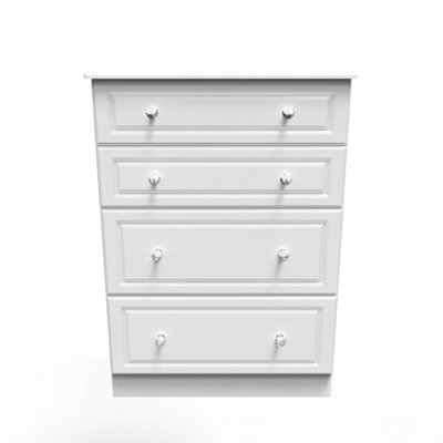Stratford 4 Drawer Deep Chest In White Ash (Ready Assembled) from B&Q