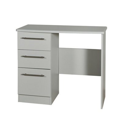 Bergamo Ready Assembled Matt Grey 3 Drawer Vanity Unit (H)795mm (W)930mm (D)415mm from B&Q