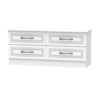 Stafford 4 Drawer Bed Box In Signature White (Ready Assembled) from B&Q