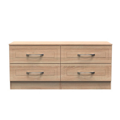 Stafford 4 Drawer Bed Box In Bardolino Oak (Ready Assembled) from B&Q