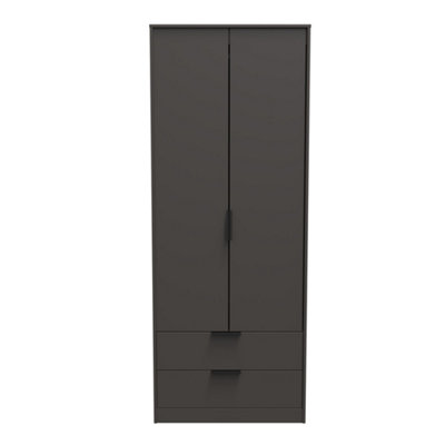 Fuji 2 Door 2 Drawer Wardrobe In Graphite (Ready Assembled) from B&Q
