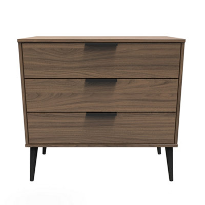 Fuji 3 Drawer Chest In Carini Walnut (Ready Assembled) from B&Q