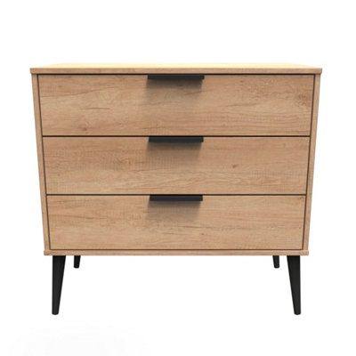 Fuji 3 Drawer Chest In Nebraska Oak (Ready Assembled) from B&Q