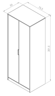 Fuji 2 Door Wardrobe In Nebraska Oak (Ready Assembled) from B&Q