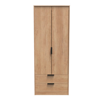 Fuji 2 Door 2 Drawer Wardrobe In Nebraska Oak (Ready Assembled) from B&Q